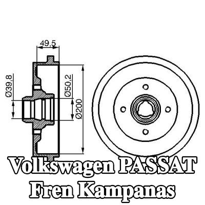 BOSCH Arka aks fren kampanası, 239, 3mm — 1990 Volkswagen Passat