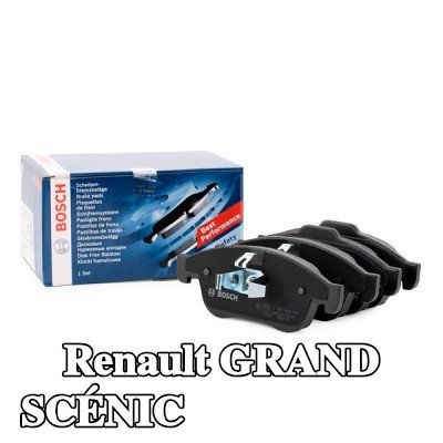 BOSCH مجموعة وسادات الفرامل 16, 9mm, مع لوحة مانعة للصرير, مع دليل التركيب, مع مشبك مكبس — 2012 Renault Grand Scénic