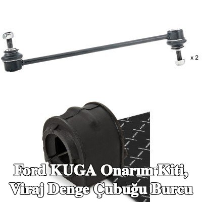 RIDEX Onarım kiti, ön aks sol anti-roll bar burcu, Ön Aks Sağ, bağlantı çubuğu ile — Ford Kuga