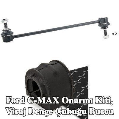 RIDEX Onarım kiti, ön aks sol anti-roll bar burcu, Ön Aks Sağ, bağlantı çubuğu ile — 2010 Ford C-max