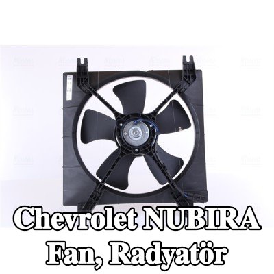 NISSENS Fan, radyatör 340mm, radyatör fan kapağı, direnç olmadan, kontrol ünitesi olmadan — Chevrolet Nubira