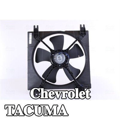 NISSENS مروحة, المبرد 340mm, مع غطاء مروحة المبرد, بدون مقاوم, بدون وحدة التحكم — Chevrolet Tacuma