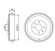 BOSCH Arka aks fren kampanası, 268mm — Citroën Nemo (3)