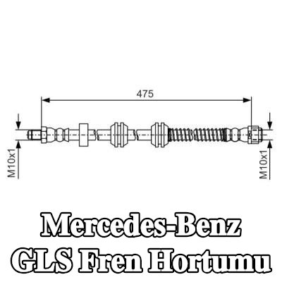 BOSCH Fren hortumu 475mm — Mercedes-Benz Gls