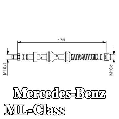 BOSCH خرطوم الفرامل 475mm — Mercedes-Benz ML-Class