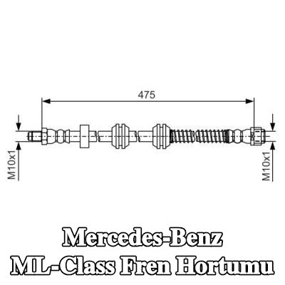 BOSCH Fren hortumu 475mm — Mercedes-Benz ML-Class