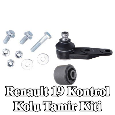 RIDEX Kontrol kolu tamir kiti Ön Aks Sol, Ön Aks Sağ, bilyeli mafsal ile, lastik yatağı ile — Renault 19