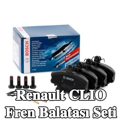 BOSCH Fren balatası seti 18mm, gıcırtı önleyici plaka ile, cıvata/vida ile, aksesuarlarla — Renault Clio
