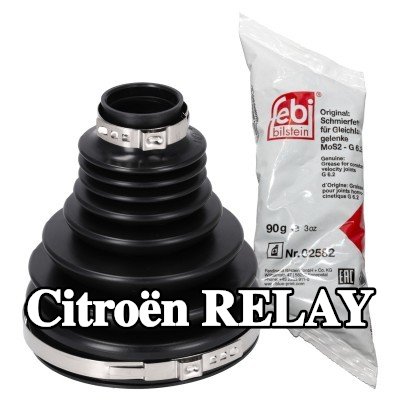 FEBI BILSTEIN طقم غطاء مفصل CV, عمود الإدارة على جانب ناقل الحركة, البلاستيك الحراري — Citroën Relay