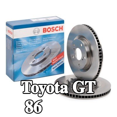BOSCH القطر الخارجي لقرص المكابح: 296mm, مُهوى, مزود بفتحات تهوية داخلية, مشحم — Toyota Gt 86