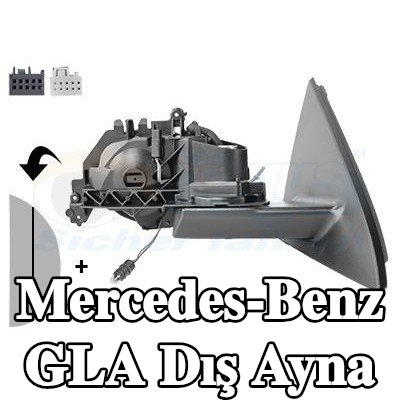 VAN WEZEL Sağ yan ayna, kablo ile, yön göstergesi olmadan — Mercedes-Benz Gla