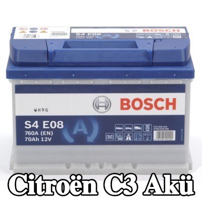 BOSCH Akü S4, E08 — Citroën C3