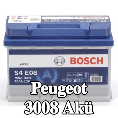 BOSCH Akü S4, E08 — Peugeot 3008