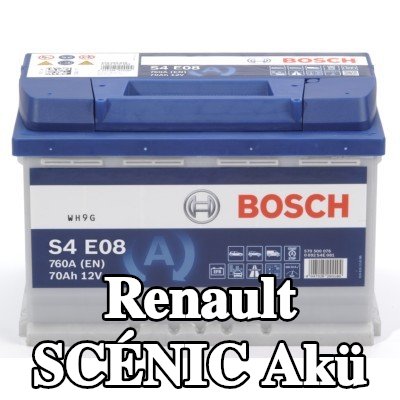 BOSCH Akü S4, E08 — 2016 Renault Scénic