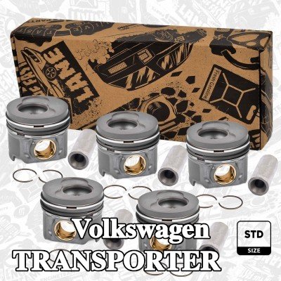 ET ENGINETEAM مكبس للأسطوانة 1-5, مع حلقات المكبس, مع حامل حلقة المكبس — 2003 Volkswagen Transporter