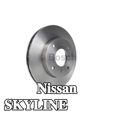 BOSCH القطر الخارجي لقرص المكابح: 257mm, مُهوى, مزود بفتحات تهوية داخلية, مشحم — 1997 Nissan Skyline