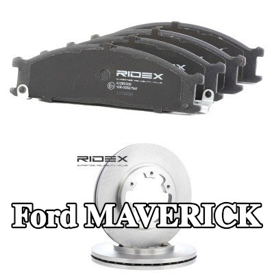 RIDEX مجموعة أقراص الفرامل والوسادات للمحور الأمامي, مُهوى — Ford Maverick