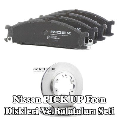 RIDEX Fren diskleri ve balataları seti Ön Aks, Havalandırmalı — Nissan Pick Up