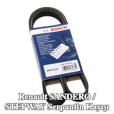 BOSCH Serpantin kayışı 1110mm, Number of ribs: 5 — Renault Sandero / Stepway