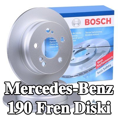 BOSCH Fren diski Dış Çap: 258mm, düz, Kaplamalı, cıvata/vida ile — Mercedes-Benz 190