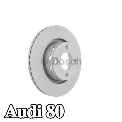 BOSCH القطر الخارجي لقرص المكابح: 280mm, مُهوى, مطلي — Audi 80