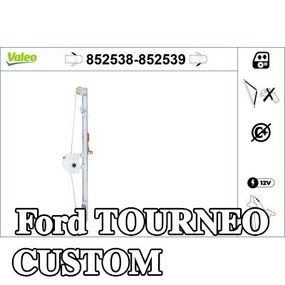 VALEO مُحرك النوافذ الأمامي الأيمن, كهربائي, بدون محرك كهربائي — Ford Tourneo Custom