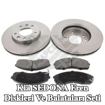MAPCO Fren diskleri ve balataları seti Ön Aks, Havalandırmalı, gıcırtı önleyici plaka ile — 2000 Kia Sedona