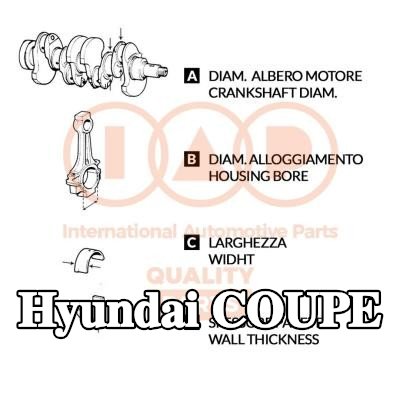 IAP QUALITY PARTS مجموعة محامل قضيب التوصيل — Hyundai Coupe