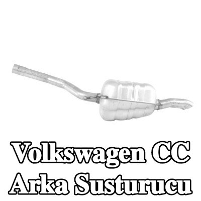 WALKER Arka susturucu 1090mm, montaj parçaları olmadan — Volkswagen Cc