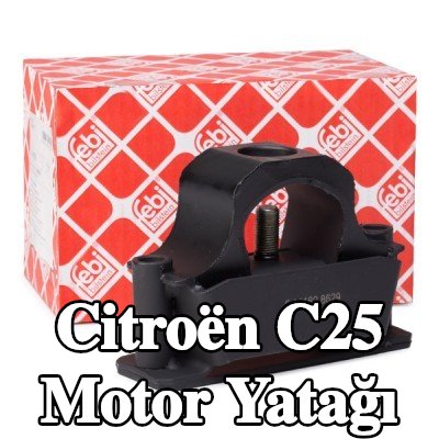 FEBI BILSTEIN Motor yatağı, sol, Elastomer — Citroën C25