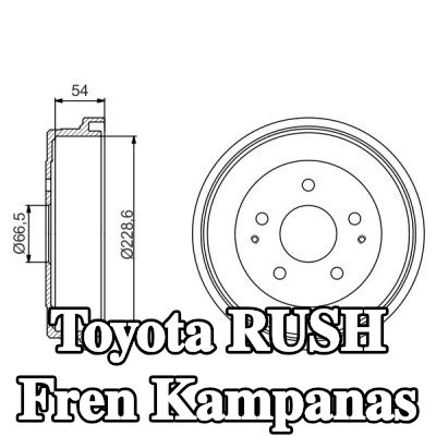 BOSCH Arka aks fren kampanası, 272mm — Toyota Rush