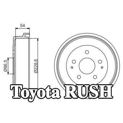 BOSCH أسطوانة الفرامل للمحور الخلفي, 272mm — Toyota Rush