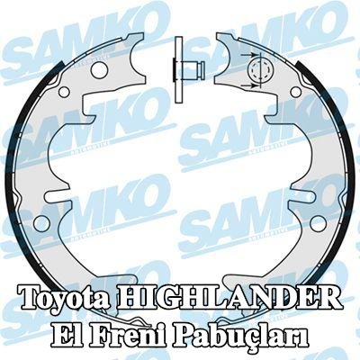 SAMKO El freni pabuçları — 2012 Toyota Highlander