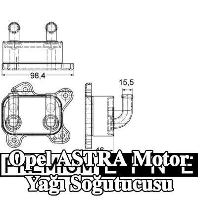 MAHLE Conta/sızdırmazlık elemanı olmayan motor yağı soğutucusu — 2002 Opel Astra