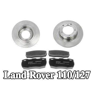 MAPCO مجموعة أقراص الفرامل والوسادات للمحور الأمامي, صلب — Land Rover 110/127