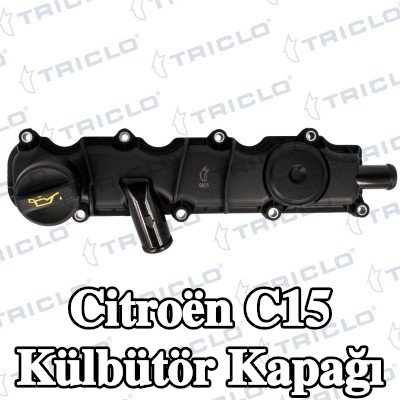 TRICLO Contalı/sızdırmazlık elemanlı külbütör kapağı, hava tahliye valfi ile, kapaklı, cıvata/vida olmadan — Citroën C15