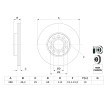 BOSCH Fren diski Dış Çap: 288mm, Havalandırmalı, Kaplamalı — 2002 Volkswagen Passat (9)