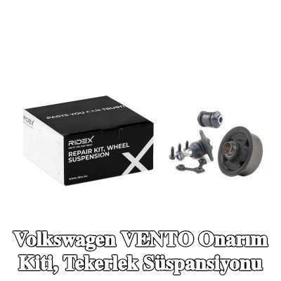 RIDEX Onarım kiti, tekerlek süspansiyonu Ön Aks Sol, Ön Aks Sağ, Alt, bilyeli mafsal ile, sabitleme malzemesi ile, lastik yatağı ile — Volkswagen Vento