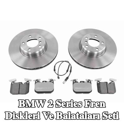 VAICO Fren diskleri ve balataları seti Ön Aks, Havalandırmalı, fren balataları ile — 2012 BMW 2 Series