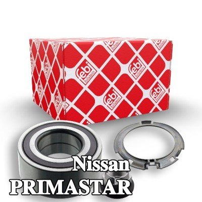 FEBI BILSTEIN محمل العجلة مع صامولة المحور, مع حلقة مستشعر ABS, مع حلقة مستشعر مغناطيسي مدمجة — Nissan Primastar