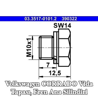 ATE Vida tapası, fren ana silindiri — Volkswagen Corrado