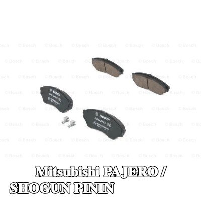 BOSCH مجموعة وسادات الفرامل 15, 5mm, مع لوحة مانعة للصرير — Mitsubishi Pajero / Shogun Pinin