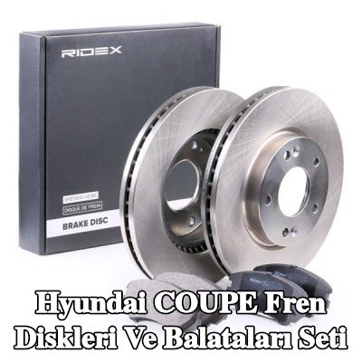 RIDEX Fren diskleri ve balataları seti Ön Aks, Havalandırmalı — Hyundai Coupe
