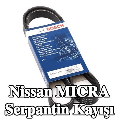 BOSCH Serpantin kayışı 1195mm, Number of ribs: 6 — Nissan Micra