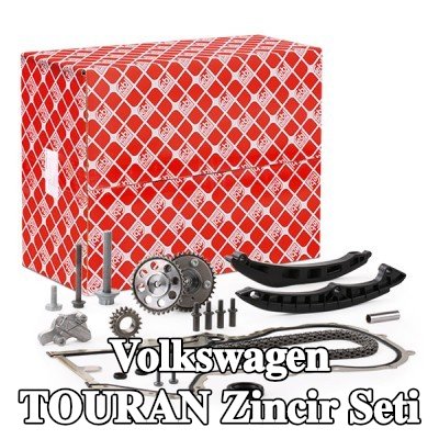 FEBI BILSTEIN Zincir gergisi içeren zamanlama zinciri kiti, kızak raylı — 2012 Volkswagen Touran