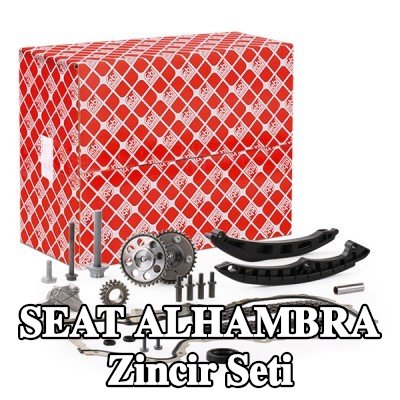 FEBI BILSTEIN Zincir gergisi içeren zamanlama zinciri kiti, kızak raylı — 2012 SEAT Alhambra