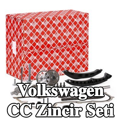 FEBI BILSTEIN Zincir gergisi içeren zamanlama zinciri kiti, kızak raylı — Volkswagen Cc