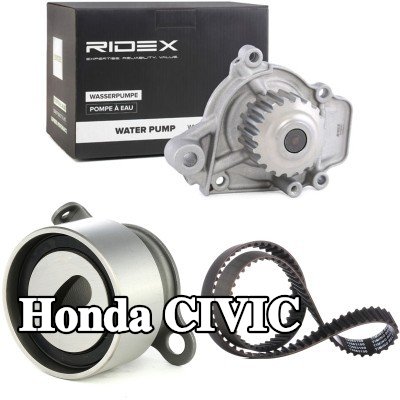 RIDEX مجموعة مضخة المياه وحزام التوقيت عدد الأسنان: 106, مع مضخة مياه — 1990 Honda Civic