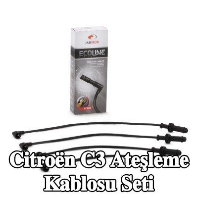 JANMOR Ateşleme kablosu seti EPDM (etilen propilen dien monomer (M sınıfı) kauçuk) — 2002 Citroën C3