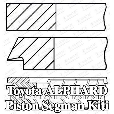 GOETZE ENGINE Piston Segman Kiti — 2003 Toyota Alphard